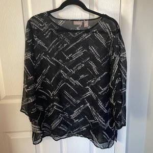 Chico’s Black and White Blouse